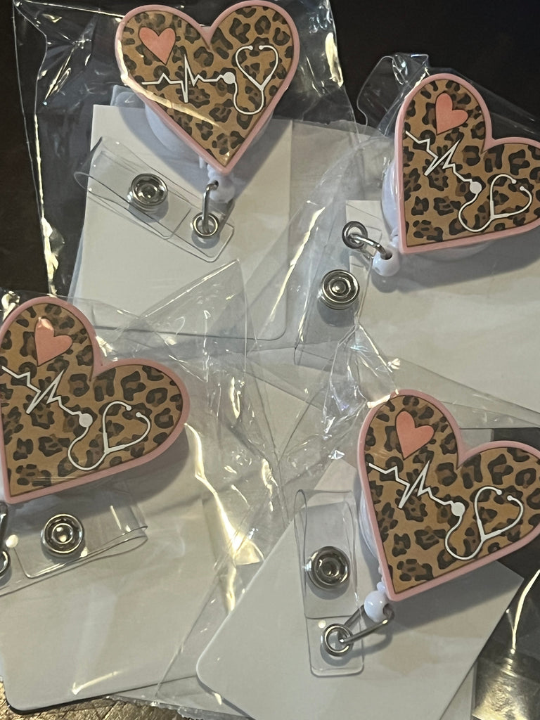 Nurse leopard heart The Bling and Glitter Bar