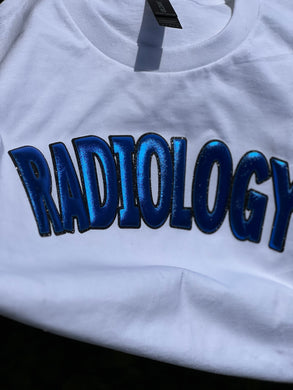 Radiology short sleeve-metallic
