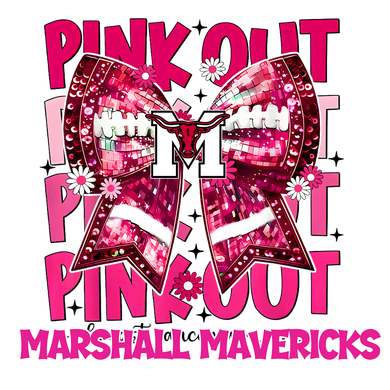 Marshall Maveicks PINK OUT-ribbon design