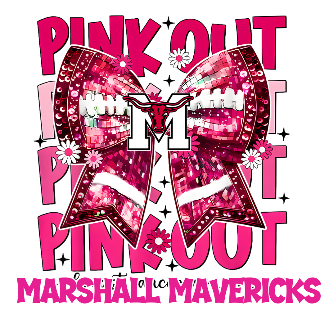 Marshall Maveicks PINK OUT-ribbon design
