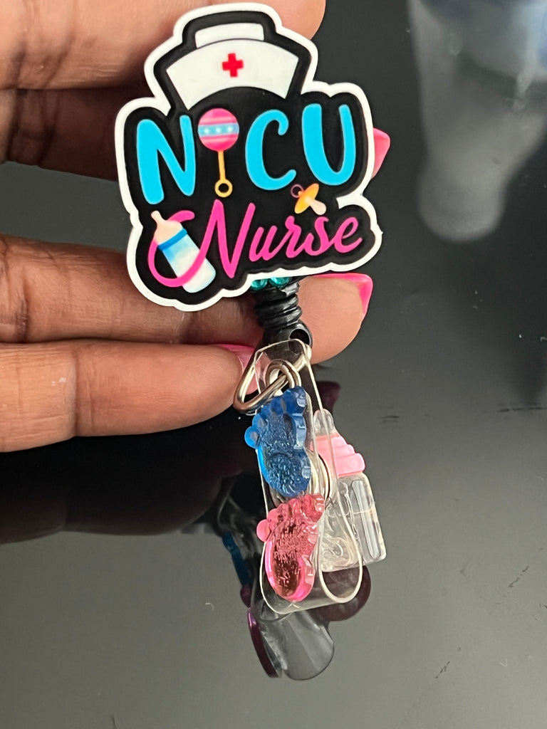 NICU Nurse Retractable Badge The Bling and Glitter Bar