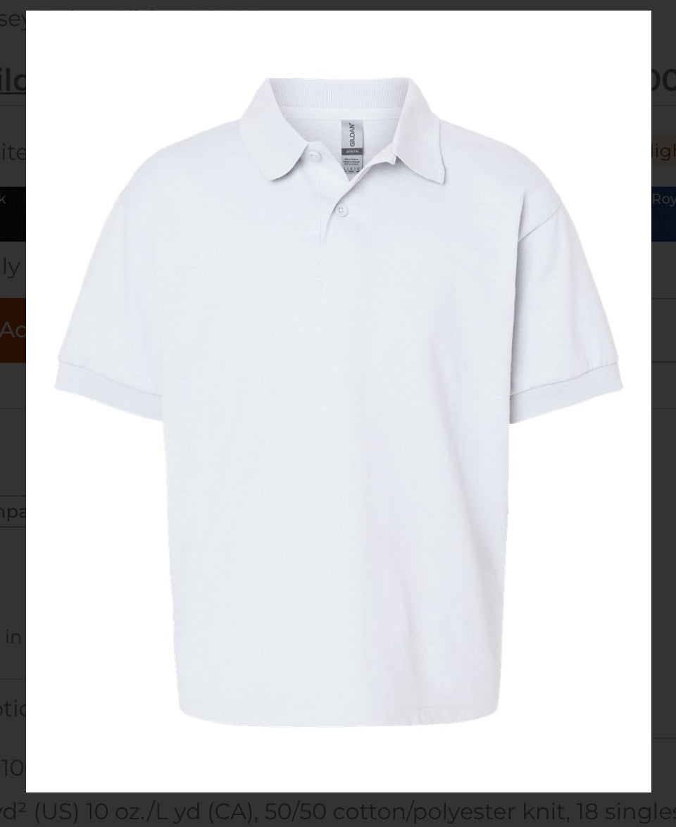 Youth Unisex Uniform Polo Shirts